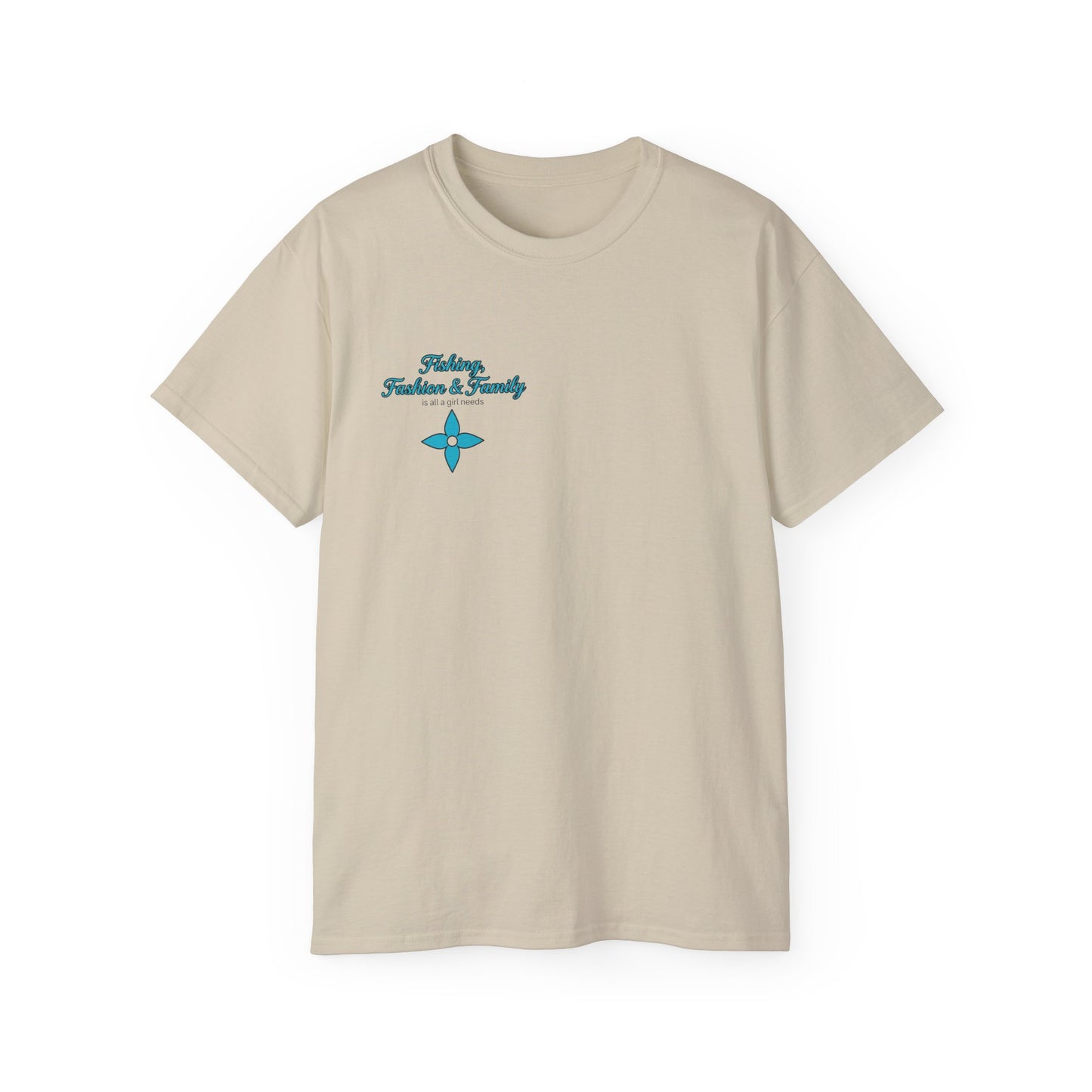 Fishing, Fashion & Family Tee — Women’s Fishing Graphic T-Shirt