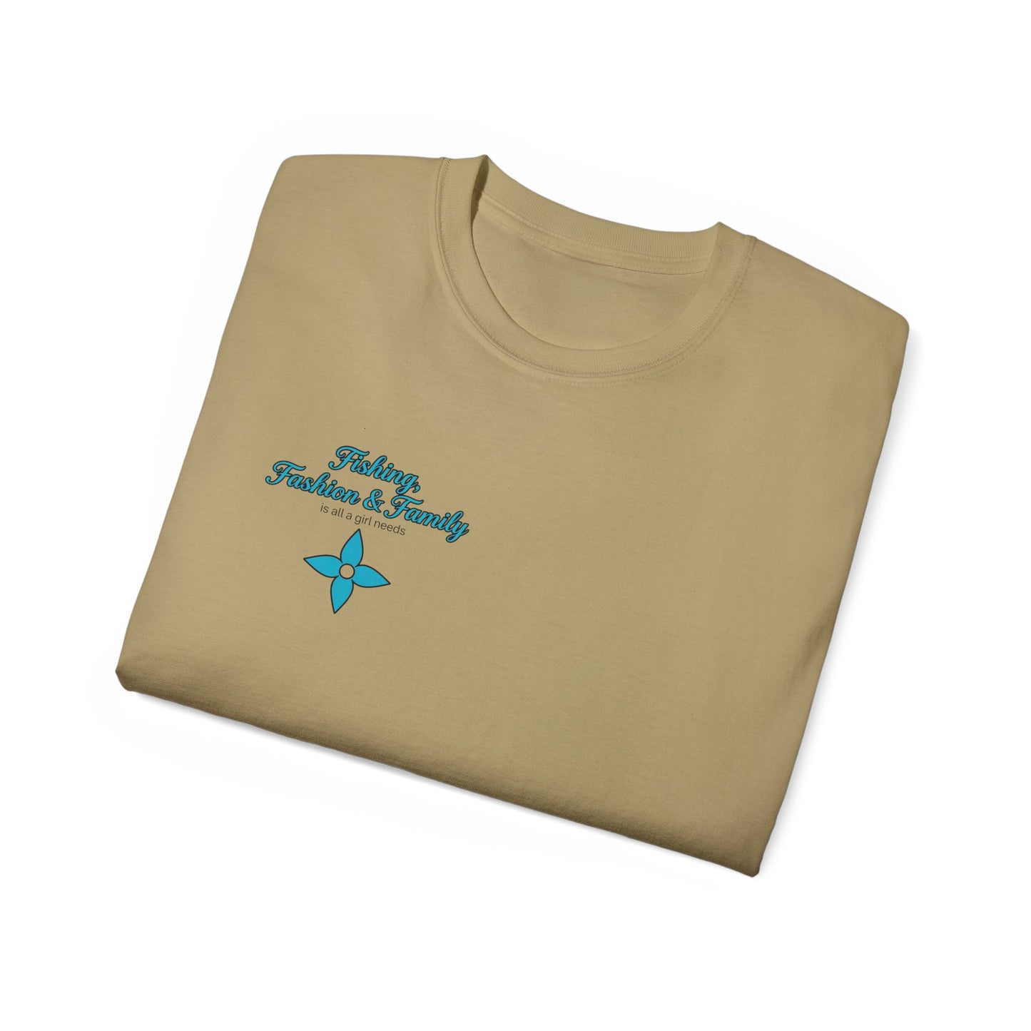 Fishing, Fashion & Family Tee — Women’s Fishing Graphic T-Shirt