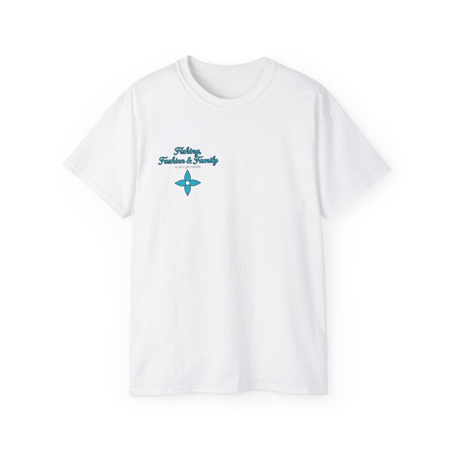 Fishing, Fashion & Family Tee — Women’s Fishing Graphic T-Shirt