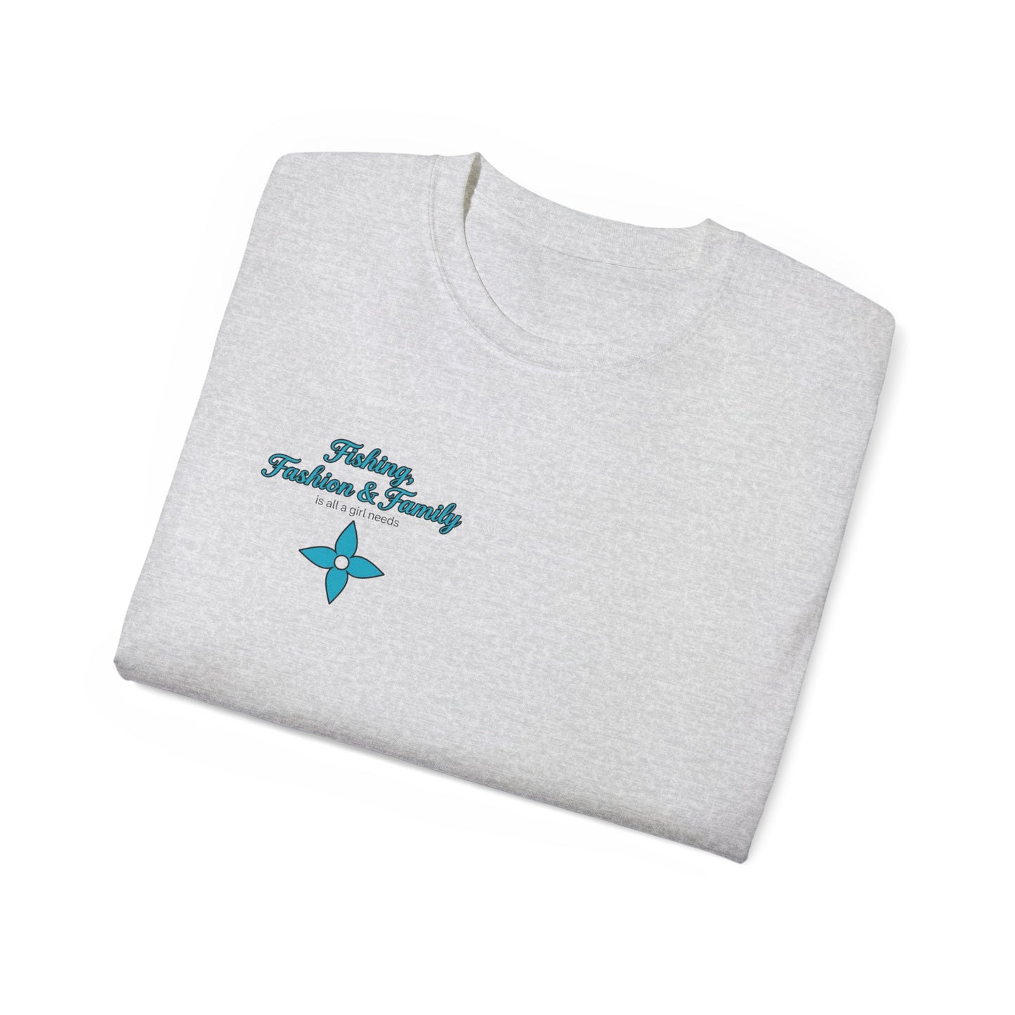 Fishing, Fashion & Family Tee — Women’s Fishing Graphic T-Shirt
