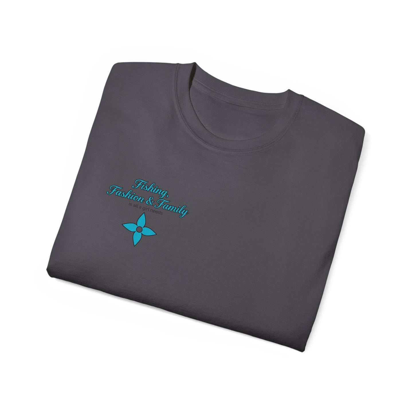 Fishing, Fashion & Family Tee — Women’s Fishing Graphic T-Shirt