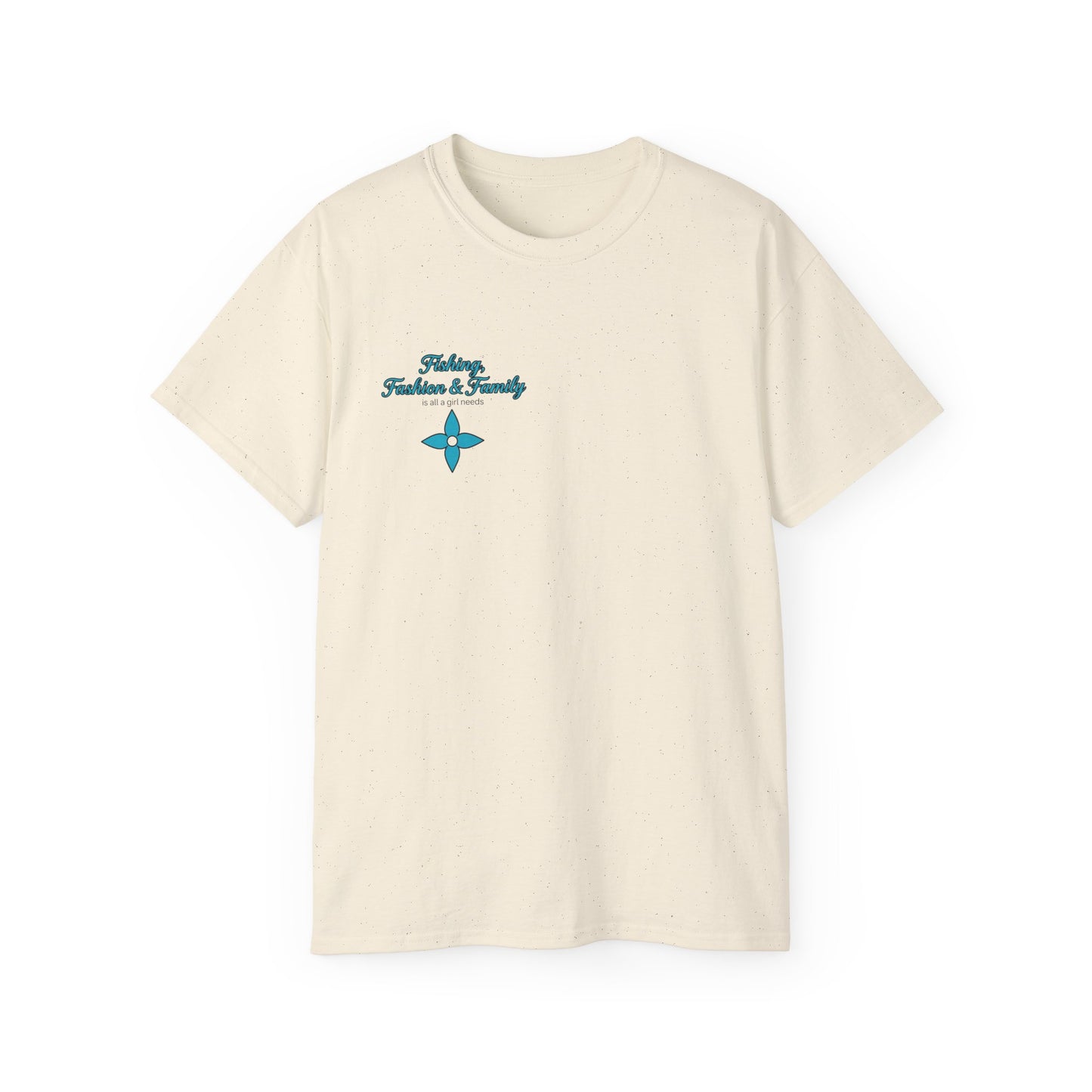 Fishing, Fashion & Family Tee — Women’s Fishing Graphic T-Shirt