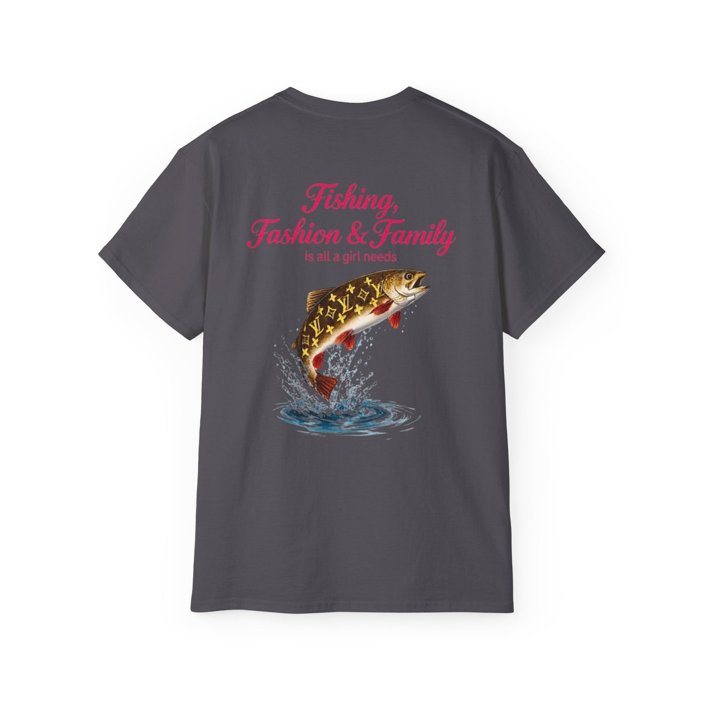 Fishing, Fashion & Family Tee — Women’s Fishing Graphic T-Shirt
