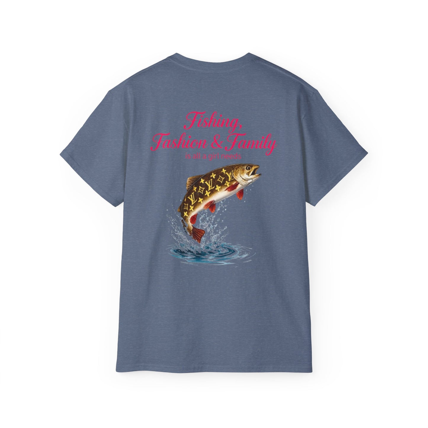 Fishing, Fashion & Family Tee — Women’s Fishing Graphic T-Shirt