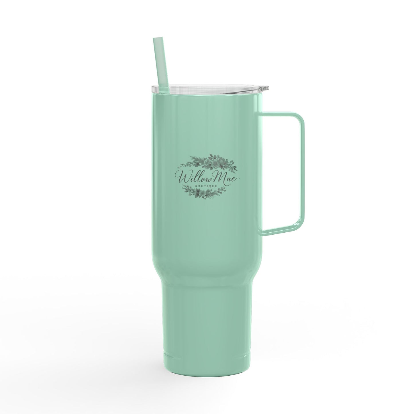 Engraved 40oz Insulated Tumbler with Lid & Straw — Willow Mae Floral Design