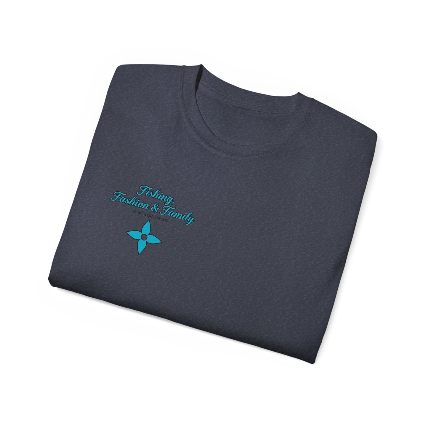 Fishing, Fashion & Family Tee — Women’s Fishing Graphic T-Shirt