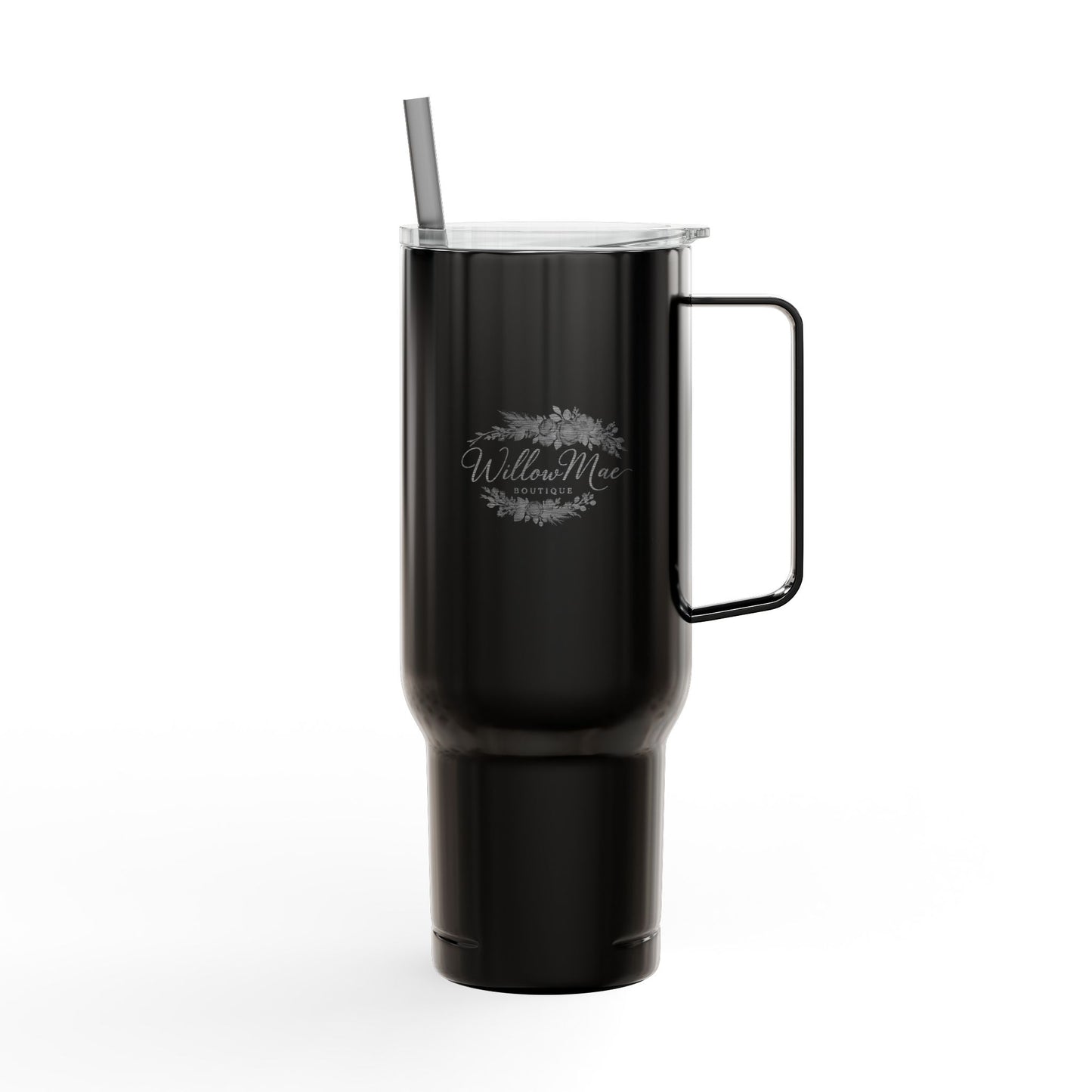 Engraved 40oz Insulated Tumbler with Lid & Straw — Willow Mae Floral Design