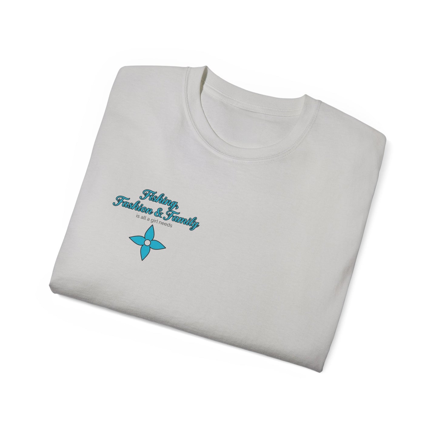 Fishing, Fashion & Family Tee — Women’s Fishing Graphic T-Shirt