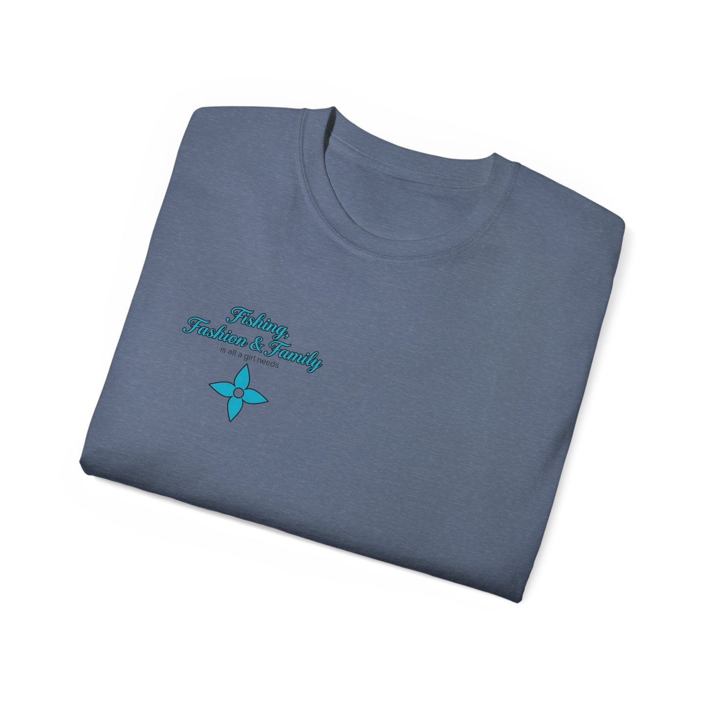 Fishing, Fashion & Family Tee — Women’s Fishing Graphic T-Shirt