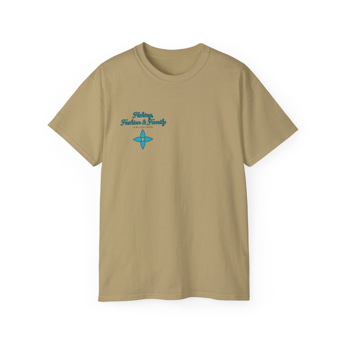 Fishing, Fashion & Family Tee — Women’s Fishing Graphic T-Shirt