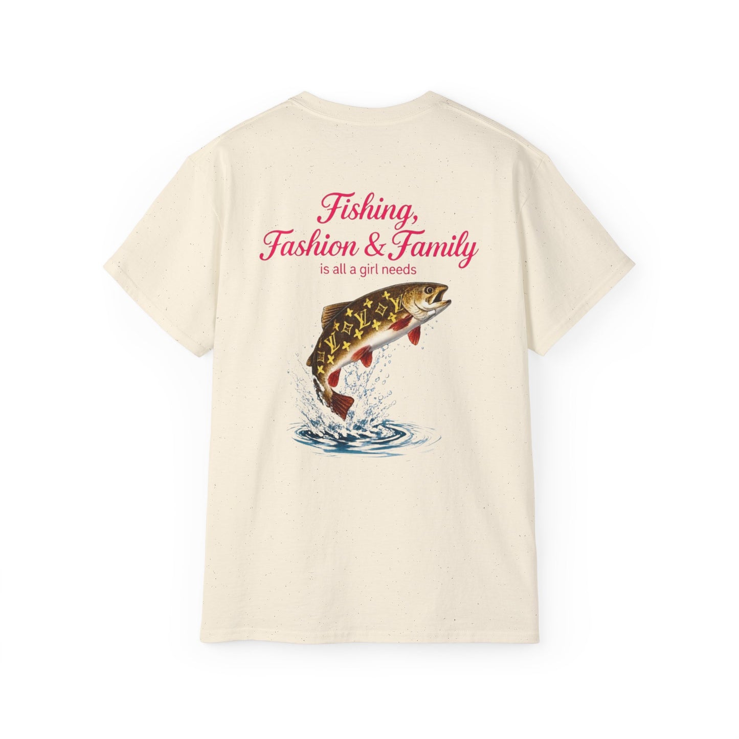 Fishing, Fashion & Family Tee — Women’s Fishing Graphic T-Shirt