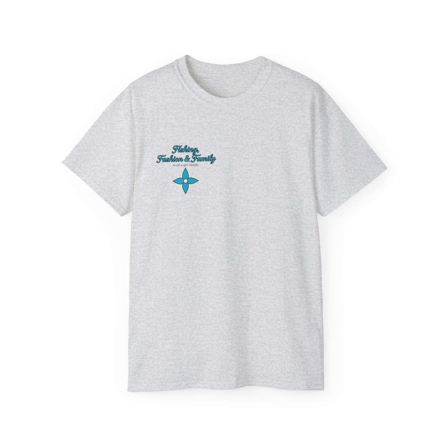Fishing, Fashion & Family Tee — Women’s Fishing Graphic T-Shirt