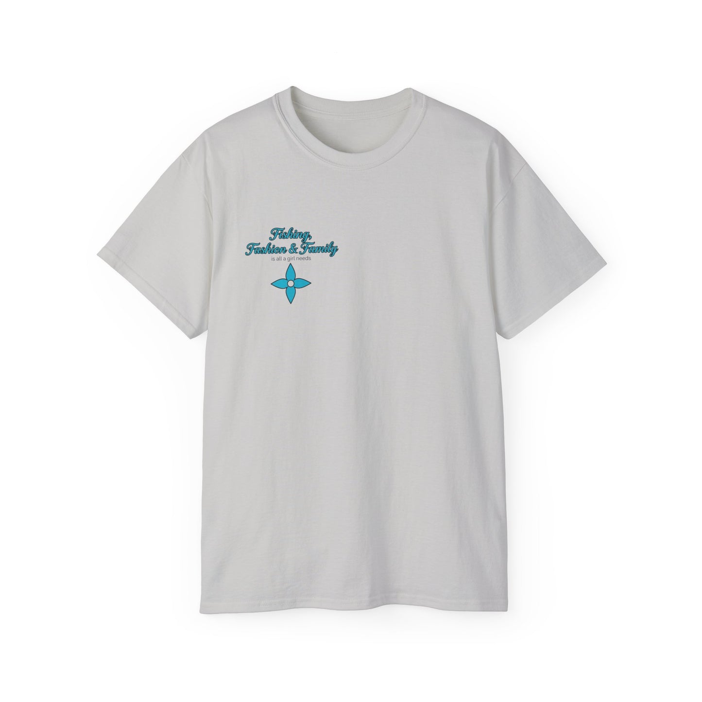 Fishing, Fashion & Family Tee — Women’s Fishing Graphic T-Shirt