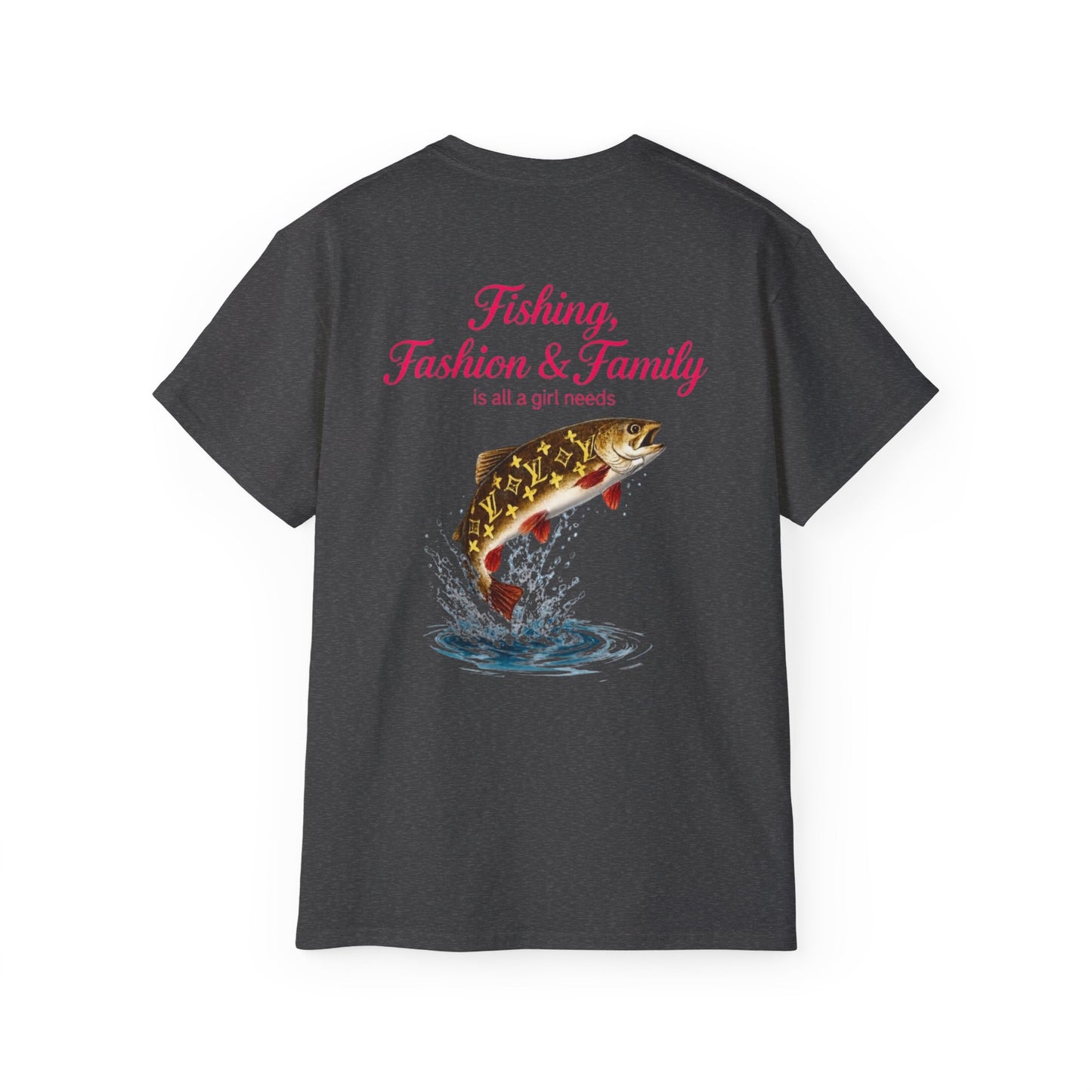 Fishing, Fashion & Family Tee — Women’s Fishing Graphic T-Shirt