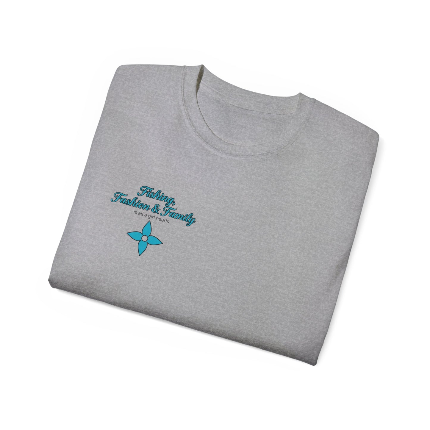 Fishing, Fashion & Family Tee — Women’s Fishing Graphic T-Shirt