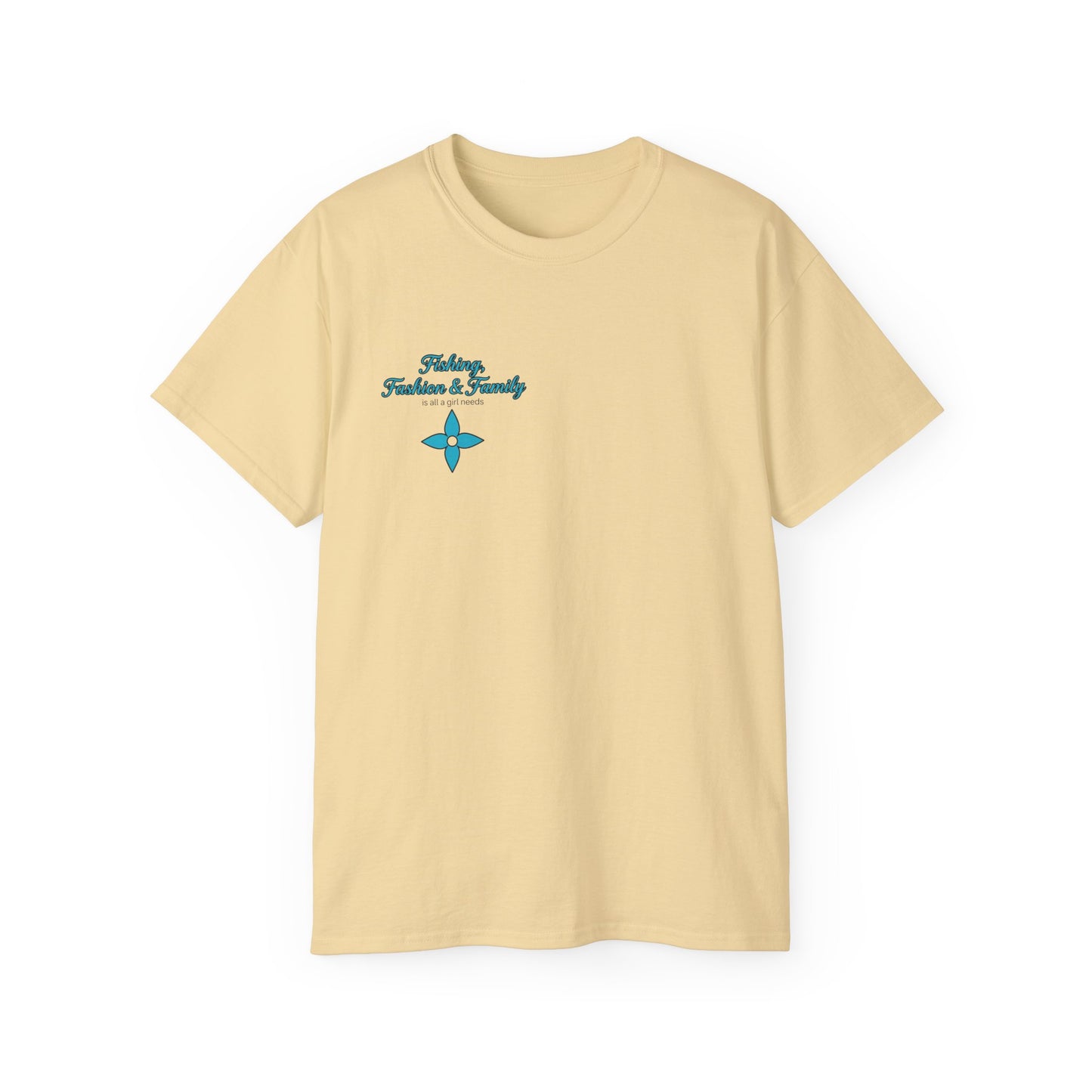 Fishing, Fashion & Family Tee — Women’s Fishing Graphic T-Shirt