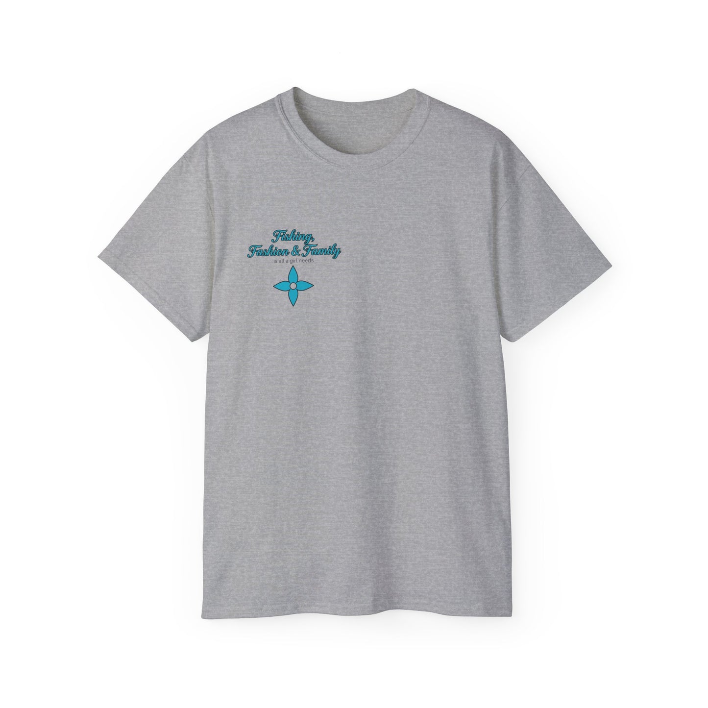 Fishing, Fashion & Family Tee — Women’s Fishing Graphic T-Shirt
