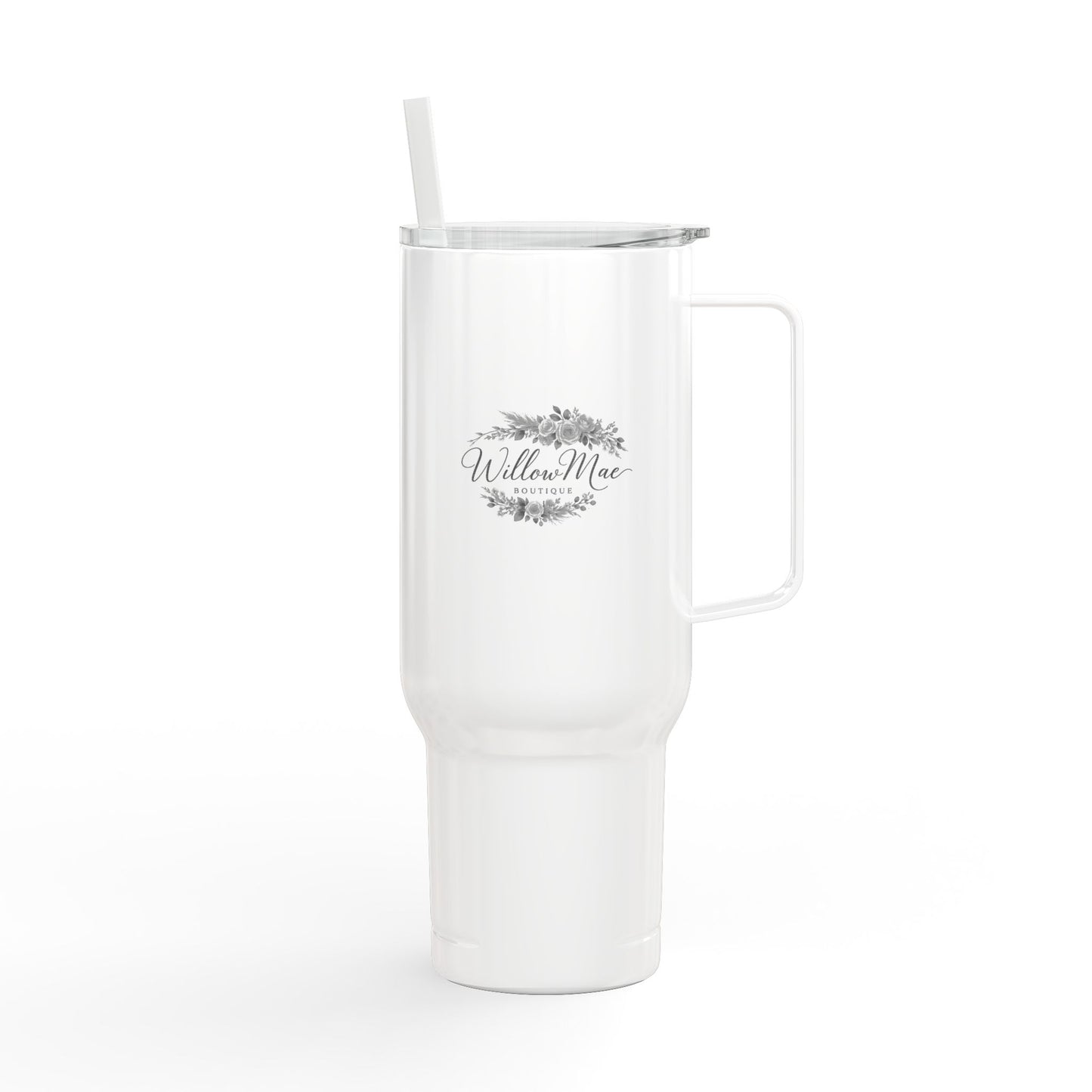 Engraved 40oz Insulated Tumbler with Lid & Straw — Willow Mae Floral Design